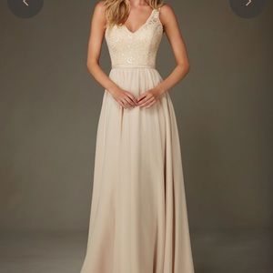 Mori Lee Formal Long Dress Blush Sz 12